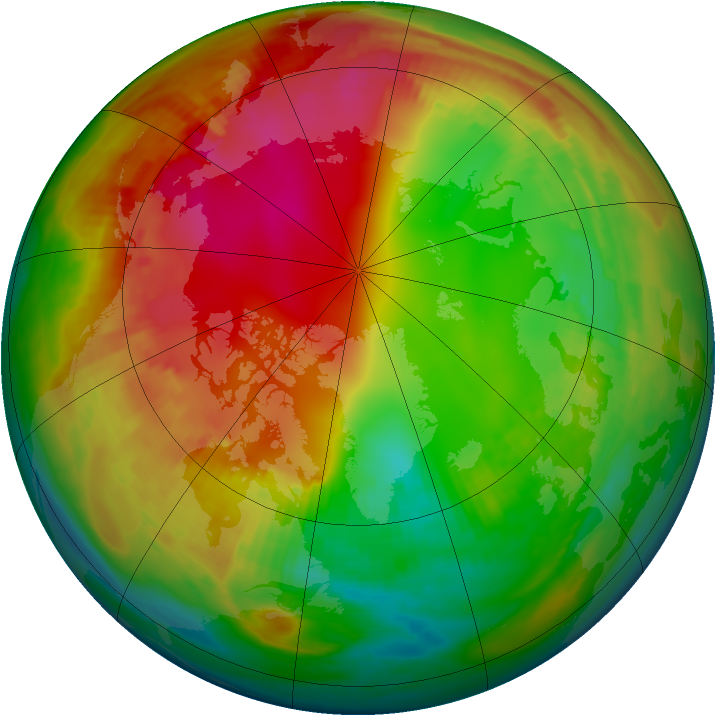 Arctic ozone map for 27 January 1979